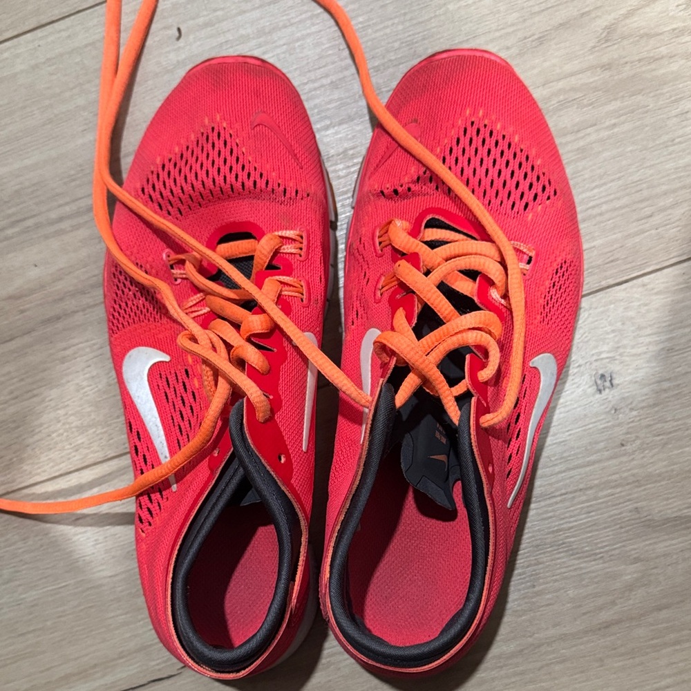 Nike Red and Orange Athletic Shoes